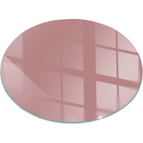 Funkenschutzplatte Kaminplatte Kaminglas Funkenschutz Ofenplatte Glasplatte Bodenplatte mit Bodenschutz Farbe Rosa Rund fi 100 cm