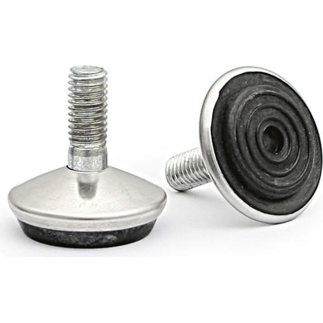 PATA REGULABLE DE ACERO Ø 32 mm M8 - Nickelada (1/2)