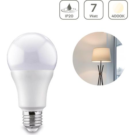 LED Lampe E27 7W A60 matt 610lm 210°Abstrahlwinkel - Lichtfarbe: Neutralweiß 4000K (1/5)