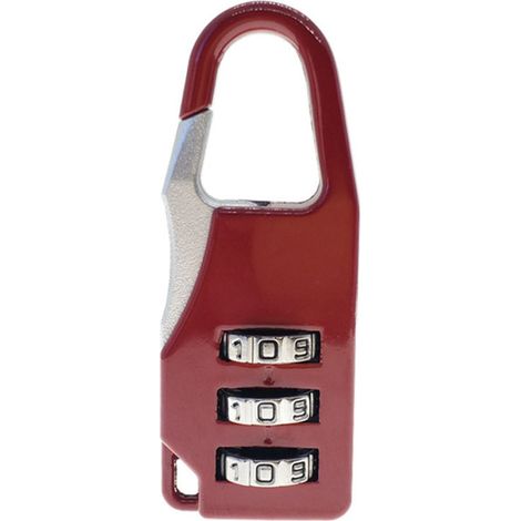 Cadenas à combinaison à 3 chiffres, mini cadenas en alliage de zinc, outil pour valise, tiroir ou boîte à outils, rouge rose (1/5)