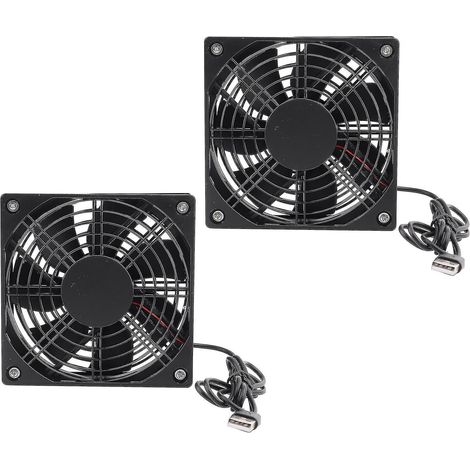 2 pezzi Datamaskinkabinettvifte Ultra Silent Kjølevifte 5v Usb Pc Kjøler Vifte Kabinettvifter [DB] (1/5)