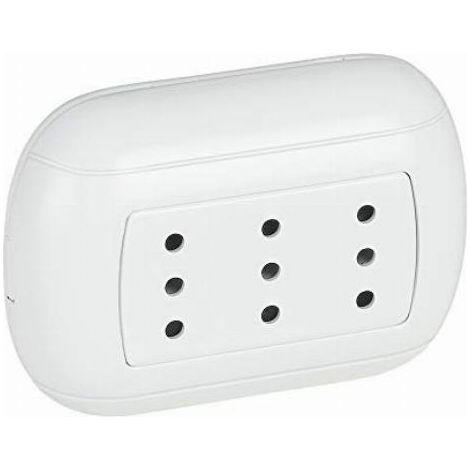 BTicino SP93B kit oval - presa triplex 2P+T 10A bianca