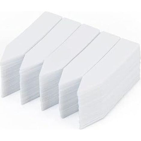 Lot de 200 mini étiquettes pour semis, étiquette pour plantes 5 x 1 cm, étiquette en plastique pour potager, étiquette pour jardin extérieur, blanche
