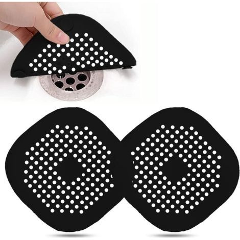 2 Pcs Protection de Drain de Silicone, Filtre Evier de Cuisine avec Ventouse, Filtre de Couverture de Drain de Baignoire, Filtre D'éVier de Cuisine Et Salle de Bain.