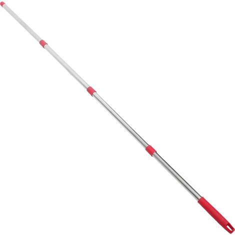 Manche de rechange en acier inoxydable pour balai à franges, détachable en 4 sections (1/5)