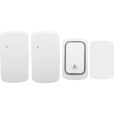 Sonnette sans fil auto-alimentée IP68 étanche, récepteur à piles, son puissant AC100V-230V, pour maison hôtel, prise US. (1/5)