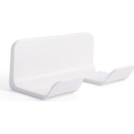 Hair dryer holder, hair dryer hanger - wall-mounted hair dryer hook with plug and cord organizer, self-adhesive, suitable for bathroom cabinets (1/4)
