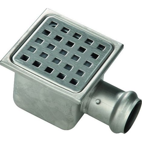 Piletta con griglia in acciaio inox 105 x 105 mm Gebo (1/2)