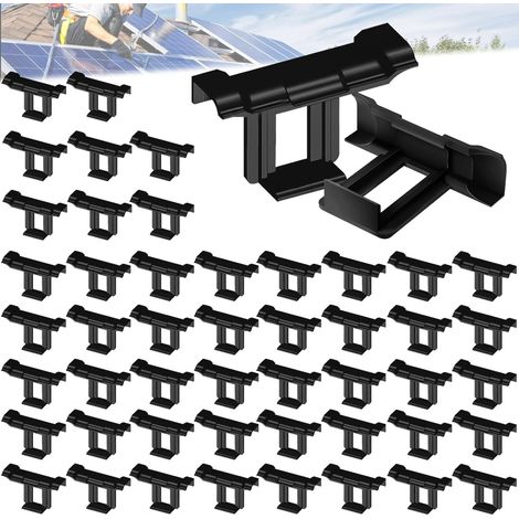 Lot de 50 clips de drainage de l'eau pour panneau solaire : clips de nettoyage pour panneau solaire, clips de drainage 40 mm, clip d'élimination des boues