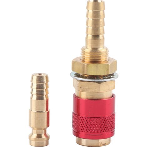 Adaptateur de Refroidissement à Eau et Gaz pour Torche de Soudage MIG TIG, Raccords Rapides de Raccord (Rouge) (1/5)