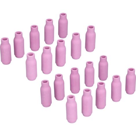 20 Stück WIG-Aluminiumoxid-Düsen, Keramikbecher, Gaslinsenschutz, Verbrauchsmaterialien für Schweißbrenner 10N49 5 (1/5)
