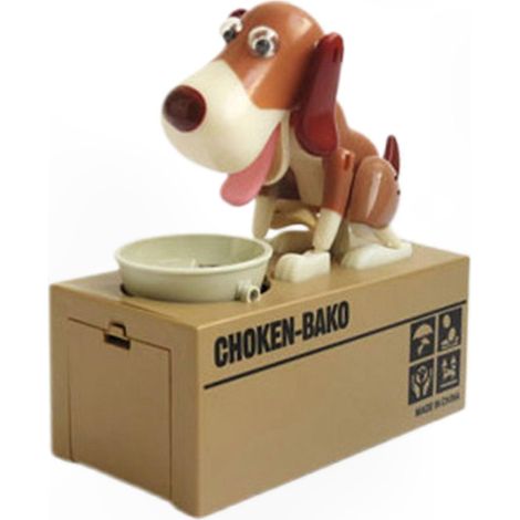 Tirelire Chien Électronique Coffre à Monnaie Automatique pour Enfants, Banque Piggy Bank Faim, Économiseur de Pièces Intelligent, Cadeau Ludique (1/5)