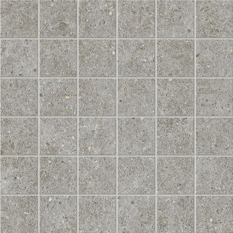 Mosaïque effet Pierre Calcaire Gris Cendré 4,8x4,8 cm Quadra 30x30x0,9 cm Mat Domella - Sol et mur intérieur (vendu par carton de 0,9 m²) - RO'MA CARRELAGE