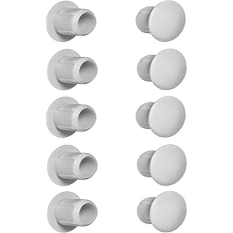 cyclingcolors 10x tappo chiusura plastica nero bianco grigio marrone mobili inserto cappuccio copriforo fori (Ø10mm/grigio chiaro RAL 7035)
