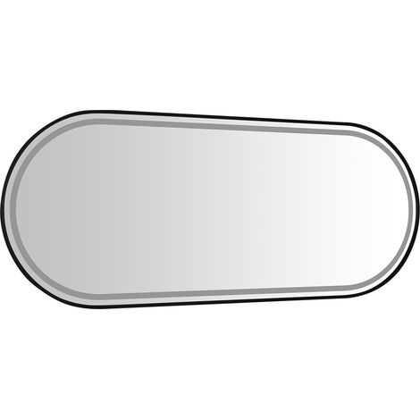 Miroir ovale KAIRA avec éclairage LED 120x50cm, noir mat (1/4)