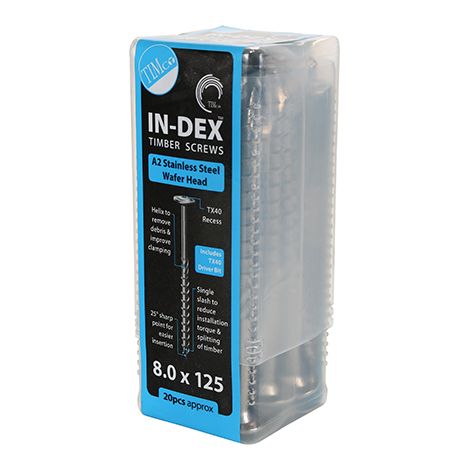 TIMCO Wafer Head A2 Stainless Steel Timber Screws - 8.0 x 100