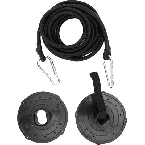 Kit de fixation pour matelas flottant, ensemble d'œillets en plastique et cordon élastique de 118 pouces pour matelas en mousse à eau. (1/5)