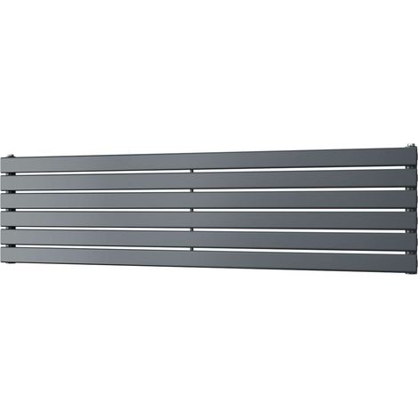 Typhoon Axis - Anthracite Horizontal Radiator H408mm x W1600mm Single Panel (1/3)