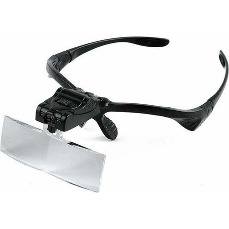 Ahlsen Headband Magnifier with LED Lighting, Hands-Free Reading Head Holder, Magnifying Glasses with 5 Detachable Lenses for Reading, Jewelry, and Watching (1/4)