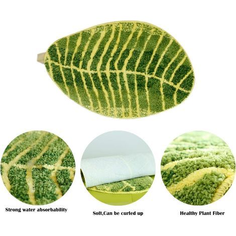Tapis de sol tropical à motif de feuilles, absorbant l'eau, antidérapant (4060cm) (1/5)