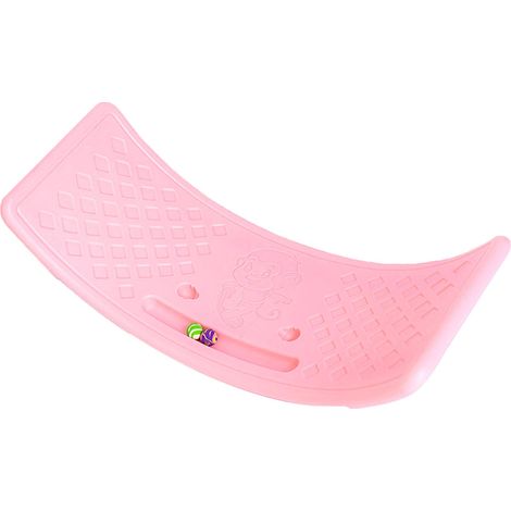Planche à bascule pour enfants, planche basculante PE, capacité 60 kg, entraînement physique, jouet d'équilibre pour enfants et tout-petits, rose (1/5)