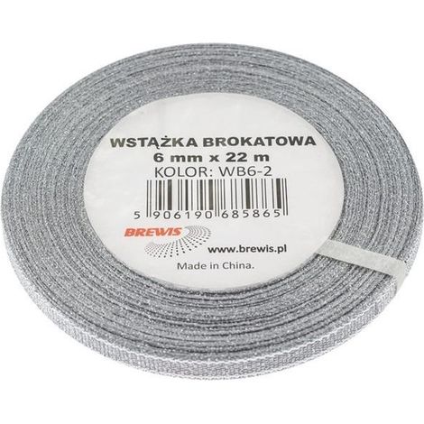 Silbernes Glitzerband 6 mm x 22 m