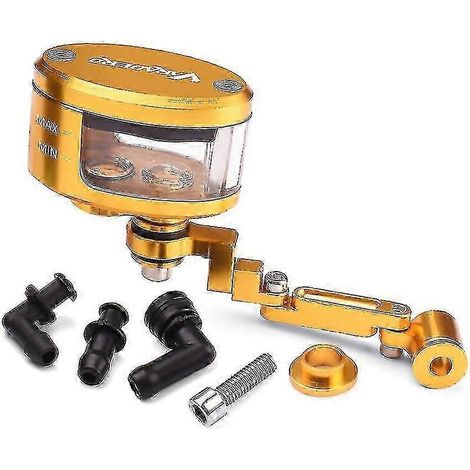 Réservoir d'huile de frein et d'embrayage pour moto avec support, compatible avec Honda Varadero XL1000 XL125 (support doré). (1/5)