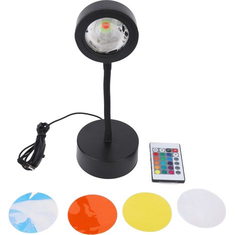 Lampe de Projection Couché de Soleil 64 Couleurs, Rotation 360°, Alimentation USB, Télécommande, Décoration d'Intérieur (1/5)