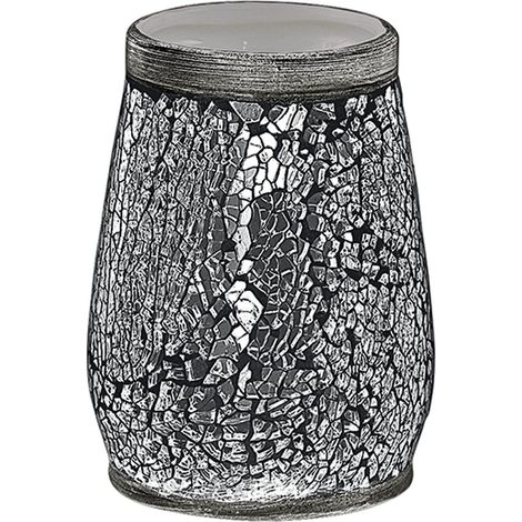 Gris, Salle de Bain, Porte-Brosse à Dents en céramique et Verre, Design, Dimensions 11,3 x 8,5 x 8,5 cm, Unique (1/2)