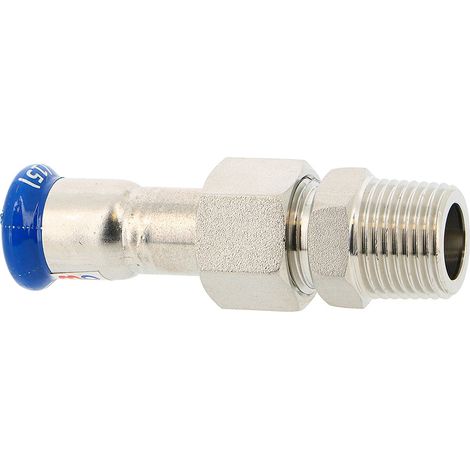 Raccord union mâle à sertir SERTIsteel Inox - Empreinte M 15x21 - Ø18mm