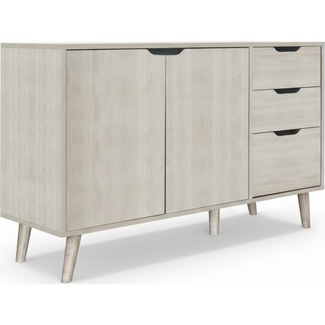 Credenza Moderna Capiente Madia Mobile Soggiorno 120x40x74.5 cm rovere