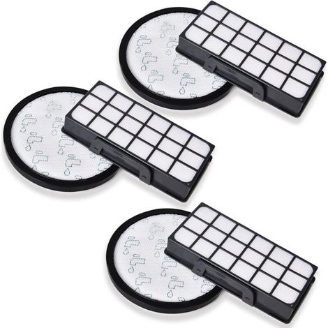 Lot de 3 filtres pour aspirateurs Rowenta XTrem Power Cyclonic RO6921EA RO6941EA RO6963EA RO6971EA RO6984EA RO6993EA (modèle RO69XX) Pièces de rechange X-Trem Power Cyclonic ZR006001 (1/4)