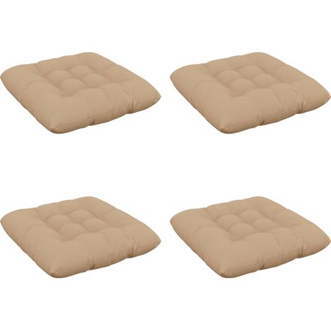 Cuscini per Seduta VIANEN 4 pz 100% Poliestere Sabbia vidaXL (1/5)