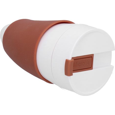 Isolierter Kaffeebecher (230 ml) in Form eines Ziegenhorns, Edelstahl-Innenseite, weiß, für Zuhause oder Büro (1/5)