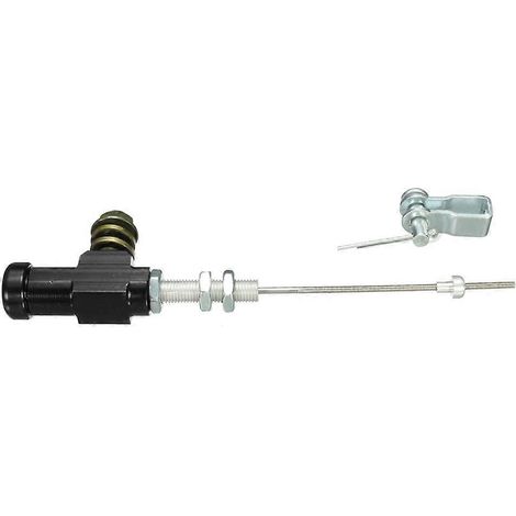 Lot de 2 maîtres-cylindres d'embrayage hydrauliques pour moto, tige de pompe de frein M10 x 1,25 mm, aluminium - Noir et or (1/5)