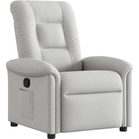Fauteuil inclinable en tissu gris nuage (1/5)