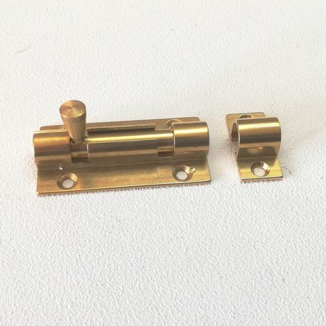 Catenaccio verticale da 100mm in ottone lucido (1/4)