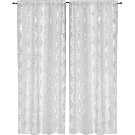 Tende Finestre Porte Interno Elegante Chic Tessuto Strass Brillantini Coppia 2 pz Grigio - 60x240 Cm