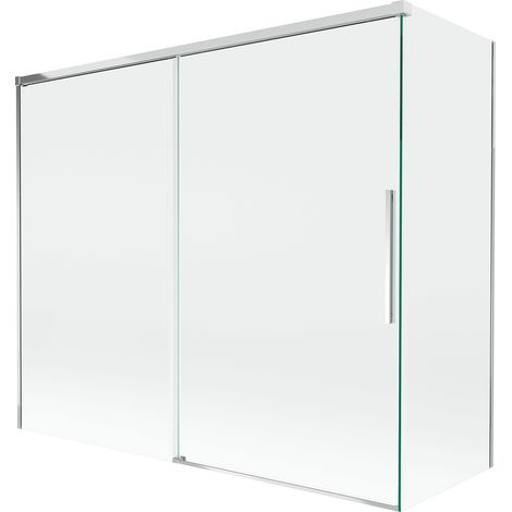 Mexen Rox Duschwand 2-flügelig verschiebbar 180 + 90 x 150 cm, transparent, chrom - 8C9-180-090-01-00
