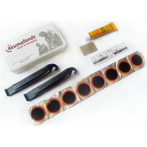 Kit De Réparation De Chambre Kit De Réparation De Vélos Rustine Vélo Kit Kit Reparation Pneu Velo AutoAdhésif sans Colle De Réparation Patches Kit De Patchs Autoadhésifs sans serviceable, Fontaineblea (1/5)
