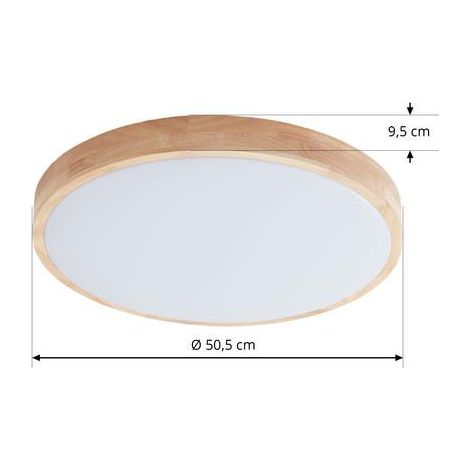 [GEBRAUCHT] B-Ware Lindby Innes Led Deckenleuchte Deckenlampe Deckenlicht Lampe Holz ø50,5cm Smart