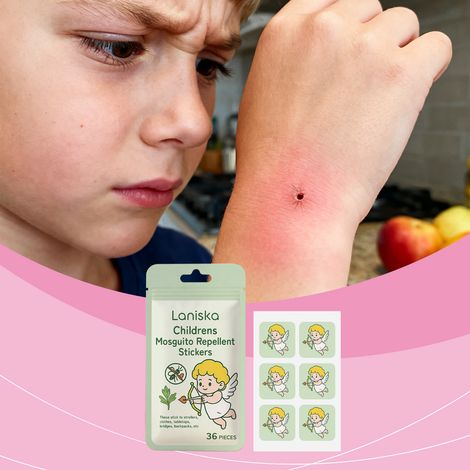LANISKA Mückenschutzpflaster für Kinder – Sanft, für den täglichen Gebrauch geeignet, vielseitig, frisch, passgenau, tragbar und leicht zu transportieren. – 36 Stück -- BIEMMEDUE (1/5)