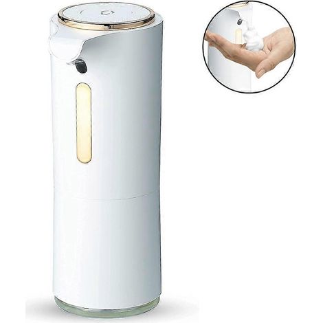 Distributeur de savon moussant automatique élégant pour salle de bain et cuisine, design raffiné et technologie de capteur intelligent (1/4)