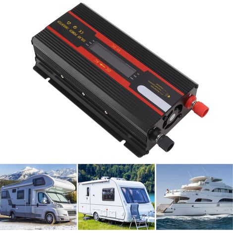 Onduleur Puissance 1000W Pur Sine Dual Voltage 12V 24V-220V Universel avec LCD (1/4)