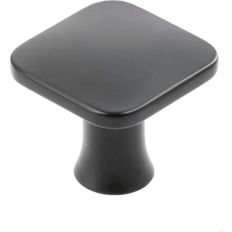 Bardusch-Boutons meuble noirs mat 30x30 mm motif coquillage galvanisé, avec vis (1/5)