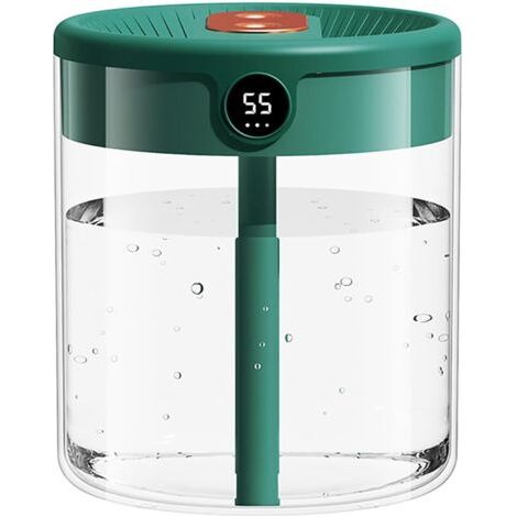 Humidificateur de Chambre, 2Lpour Chambre Simple, Humidificateur d'air Chambre automatique, Humidificateur Diffuseur pour Plantes de Bureau (Vert) (1/5)