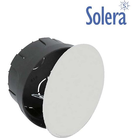 Caja redonda de empotrar ø80x40mm con garra metalica (retractilada) solera 514