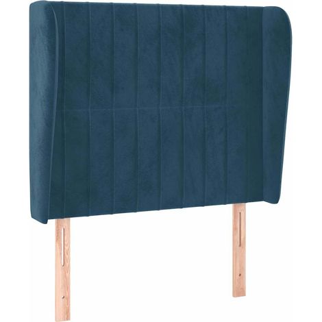 Maison Exclusive - Cabecero con orejas de terciopelo azul oscuro (1/5)
