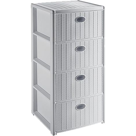 Cajonera de 4 cajones 40x40 h 80 Blanca Stefanpl