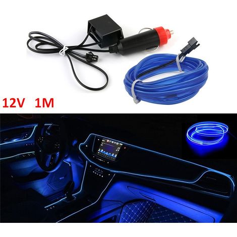 LED-Dioden-Innenbeleuchtungsband für das Armaturenbrett, blaues Licht, 12 V, 1 m, Ambientebeleuchtung
